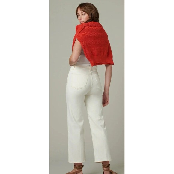 NWT Joes Jeans The Blake Size 26 Cream High Rise Wide Leg Crop ankle - Picture 2 of 6